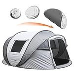 EchoSmile Instant Pop Up Camping Tent,5-8 Person Tent,Automatic Set Up Tent with 2 Ventilation Mesh Windows,Waterproof Sunshade Family Tent,Portable Lightweight Dome Tent for Outdoor Beach Camping