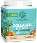 Sunwarrior Vegan Collagen Protein Powder Plant-Based | Hyaluronic Acid Minerals Biotin Soy Free Dairy Free Gluten Free Non-GMO | Churro 20 Servings | Collagen Building Peptides