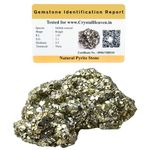 Crystal Heaven Pyrite Stone Original Cluster Samples - High Energy Natural Iron Pyrite Stone Gold Rock Reiki Crystal Used For Increased Willpower And Manifestation (Pyrite Upto 40 Gram)