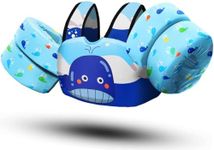 Swim Vest for Kids 30-60 Lbs Girls Boys Life Jacket with Double Security Buckle Floaties for Toddler from 2,3,4,5,6,7,8 Years Old Children