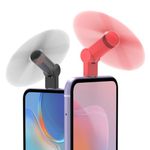 Type C Mini Fan(2 pack), 180 Rotating Portable USB-C Cool Cooler Mobile Phone Fan Compatible with USB C TYPE C Interface iPhone 15/15 Pro/Pro Max, One Plus, Pixel/HTC/Huawei/LeEco/Samsung and More