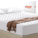 Queen : Queen Size Quilted Mattress Pad and Protector Fitted Up to 18" Deep Mattress Cover for Extra Comfort and Protection by Cheer Collection