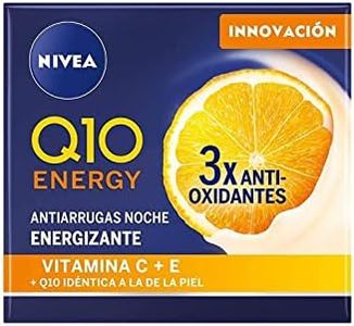 NIVEA Q10 Energy Crema de Noche Antiarrugas + Energizante (50 ml), crema antiarrugas para una piel radiante y de aspecto saludable en 8 h, crema reafirmante con antioxidantes