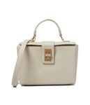 Anne Klein Women's Convertible Box Bag with Ak Enamel Turn Lock, Chalk/Chalk, One Size