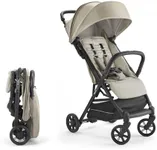 Inglesina Quid Stroller - Alpaca Beige - Ultra Compact Lightweight Travel Stroller, Babies and Toddlers, Airplane Overhead, Foldable, Reclining Seat, Collapsible Canopy, 3 Months - 50 lbs, BPA Free