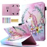 Universal 10" Tablet Case, AMOTIE Stand Cover w/Credit Card Slots for iPad 9.7 2018 2017/ iPad Air 5 4 2 1/ Galaxy Tab A 10.1 S6 10.4/ Tab E 9.6/ Fire HD 10/10.1 Inch Android 12 Google and More 9.5