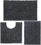 Bathroom Rugs Set Non Slip 3 Piece 