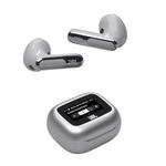 JBL Live Flex 3 Wireless Bluetooth Earbud Headphones with 50-Hour Battery Life, True Adaptive Noise-Cancelling and High-Resolution JBL Signature Sound, IP54 Waterproof, Open-Back Stick Design, Silver