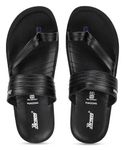 PARAGON Men's Sandals | Trendy Casual Slip-on Sandals with Cushioned Footbed, and Durable Construction | Perfect for Everyday Casual Wear Black