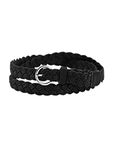 sourcing map Women Adjustable Single Pin Buckle Skinny Braided Belt Black