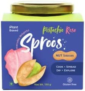 Sproos Pistachio Rose Nut Sauce for Veggie, Sandwich and Pasta | Cook | Dip | Spread | No artificial colour | No Preservatives |Gluten Free | Plant Based | 190g