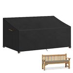 VANSHEIM Outdoor Garden Bench Cover Outdoor Patio Bench Seat Covers Waterproof 3 to 4 Seater Love Seat Garden Bench Cover for Outdoor Furniture Cover Anti-UV Garden Seat Covers 190x80x63/89cm