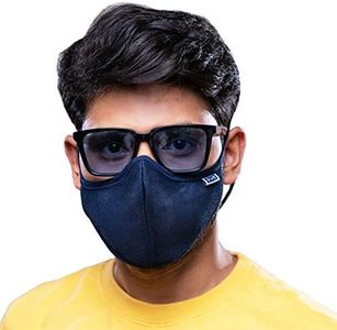 Posi+ve N99 Reusable Face Mask. 99% FOG FREE, 99.80% BFE, Easy Breathing & Sweat absorption, Clear Vision, Soft on Ears, Certified & Compliant by: CE, ISO, GMP, FDA & WHO, Pack of 3 (Blue)
