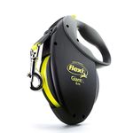 Flexi Giant Neon Tape Black Large 8m Retractable Dog Leash/Lead for dogs up to 50kgs/110lbs