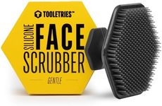 Tooletries Silicone Face Scrubber - Gentle Exfoliator Pad & Massager - Removes Dead & Dry Skin Invigorating Addition to Grooming Routine - Soft-Touch Shower & Bathroom Accessory - Charcoal