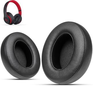 Krone Kalpasmos Earpads Replacement for Beats Studio 3 Wireless, Compatible with Beats Studio 2 & 3 Wired/Wireless/Model B0501/Model B0500 Headphone, Protein Leather & Memory Foam, Black