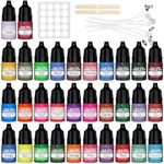 Candle Dye - 32 Colors Candle Wax Dye, Highly Concentrated Candle Making Dyes, Oil-Based Liquid Wax Dye For Candle Making - 5ml Each