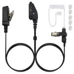 HELETUL Earpiece with Mic K2 Headphone Radio Headset for Kenwood Nexedge nx-200 nx-300 nx-5200 nx-3300 nx-5300 nx-5400 p-25 tk-3180 Viking vp-5430 Walkie Talkies