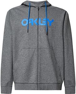 Oakley Sweat à Capuche entièrement zippé Maillot de survêtement, Gris athlétique/Ozone, M Homme