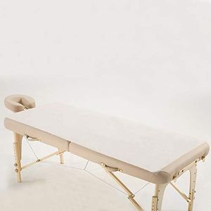 DR.LOMILOMI Premium Disposable Poly-Backing Non-Woven Water and Oil Proof Cover Sheet (W31.5” x L75”) for Massage Table (A Pack of 10) (2 Pack, White)