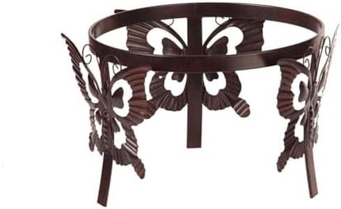 Topadorn Gazing Ball Stand Garden Hardware Metal Stand with Butterfly Adorned for 10-Inch or 12-Inch Gazing Globes