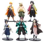 Trunkin Demon Slayer Anime Set B 14cm Action Figures Kamado Tanjirou Nezuko Zenitsu Agatsuma Inosuke Hashibira Giyu Tomioka Shinobu Kocho Kimetsu No Yaiba Figurines,