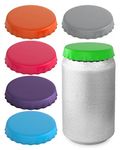 Silicone Soda Can Lids 6 pack – Shield your coke, beer, and pop cans from flies, bees, and dust! – Spill saver - lid fits standard coke cans - Perfect for the beach, golf, camping, fishing