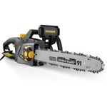 DOVAMAN 2400W Electric Chainsaw, 16 Inch Oregon Bar and Chain, One-Step Tool-Free Tensioning, 15m/s Chain Speed, 6m Power Cable, Auto Chain Lubrication, Powerful Chainsaw with Two Chains - DCS01A