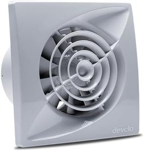 Devola 100mm Bathroom Extractor Fan with Timer, Quiet Mixed Flow Fan, 4 inch Bathroom Fan, Kitchen Fan, Made in Britain (Timer Model) - DVQF100T