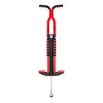 Flybar Master Pogo Stick for Kids, Ages 9+, 80 to 160 Pounds, Easy Grip Handles, Anti-Slip Pegs, Outdoor Toys for Boys, Jumper Toys for Girls, Outside Toys for Kids, Tweens and Teens (Red/Black)