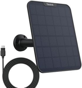 Reolink 6W Panneau Solaire Noir + Câble de 4m Camera Surveillance Exterieure sans Fil sur Batterie, Argus 2E, Argus 3 Pro, Argus Eco, Argus PT, Go Plus, Go PT Plus, Duo 2, Duo 2 LTE