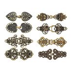 Vintage Sweater Shawl Clips Retro Cardigan Collar Clips,8Pcs Dress Shirt Brooch Clips Vintage Sweater Clip Cardigan Clip Shawl Clip Retro Cloak Sweater Clip Alloy Brooch Clip,Retro Sweater Clip,Gold