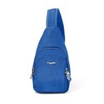 Baggallini Anti-Theft Daytripper Sling 7x12 Crossbody Travel Safe Bag W/Securtex Locking Zippers, Slash-Resistant & RFID, Lapis, One Size