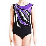 Toddler Girls Gymnastic Leotards Sleeveless Bodysuit Dancing Outfit Biketard