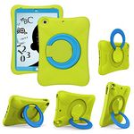 NLR FUN Kids EVA Case for iPad | Multi-Direction Stable Stand | Compatible with 9.7-Inch New iPad 2018/2017 (6th/5th Generation) / iPad Air 2 / iPad Air (Green+Blue)