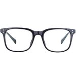 Ollrynns Blue Light Blocking Glasses Filter UV400 Computer Gaming Reading Glasses for Women Men Square Frame Eyeglasses Anti Eye Strain OLL5025 (Black)