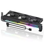 ASIAHORSE Graphic Card Cooler 3 x 80mm Fan with Led Frame,Support ASUS Aura SYNC/MSI Mystic Sync/ASROCK Aura RGB/GIGABYTE RGB Fusion (5V 3 Pin Addressable headers)