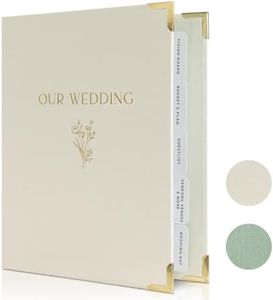 Beautiful Wedding Planner Book And Organizer - A Unique Linen Binder For the Bride Perfect To Plan Your Big Day - An Exceptional Engagement Gift For Newly Engaged Couples, Future Brides, And Grooms