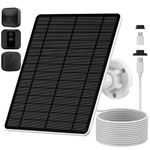 Solar Panel for Blink Camera, 5W Solar Panel Charged Compatible with Blink Outdoor (3rd Gen) XT3/Blink 4 (4th Gen) and Blink XT XT2 Camera, with 9.8ft/3m Weatherproof Cable,Adjustable Mount