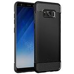 JETech Slim Fit Case for Samsung Galaxy S8, Thin Phone Cover with Shock-Absorption and Carbon Fiber Design (Black)