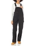 Dickies Womens W Bib Relaxed Straight, Rinsed Black, Medium