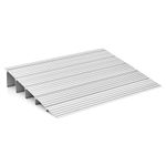 Safstar Door Threshold Ramp, 5" Rise Entry Ramp with Aluminum Frame & Non-slip Surface, 700LBS Weight Capacity, Adjustable Door Ramp for Wheelchairs, Scooters, Power Chairs, Walkers (5" Rise)