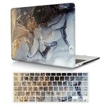 Case Compatible with MacBook Pro 13 Inch 2015 2014 2013 2012 Model A1502 & A1425, Plastic Hard Shell Protective Case with Keyboard Cover for Mac Pro Retina 13 Old Version - Gray Marble