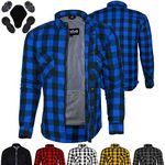 Bikers Gear Motorcycle Jacket Shirt - Kevlar Motorcycle Shirt Armoured Shirt 280gsm Dupont™ Kevlar® Aramid with Protective CE Motorbike Armour