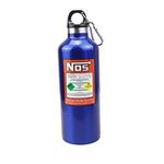 Thermoses Water Bottle Stainless Thermos 500ml NOS Nitrogen Bottle Type Thermal Insulation Cold Insulation Reusable Leak Proof Carabiner Included Easy to Carry Work Sports Outdoors Hiking (Blue)