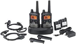Midland T290VP4 X-TALKER GMRS Long Range Walkie Talkie - Two-Way Radio with NOAA Weather Scan + Alert, and 121 Privacy Codes (Black/Silver, 2 Radios)