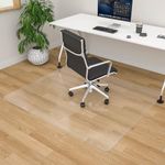 100pointONE Large Office Chair Mat for Hardwood Floor - 45" x 53" Clear Floor Protector Mat for Office Chair On Hardwood, Desk Chair Floor Mat for Home & Office, Easy Glide Plastic Chair Mat