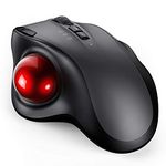 Rechargeable Wireless Trackball Mouse - 3 Modes Cordless Mouse ( Bluetooth 4.0 + 4.0 + USB ), Easy Thumb Control, Precision and Smooth Tracking for Windows/Mac, iPad, Android