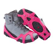 ICETRAX V3 Tungsten Winter Ice Grips for Shoes and Boots - Ice Cleats for Snow and Ice, StayON Toe, Reflective Heel S/M (Men: 5-9 / Women: 6.5-10.5)