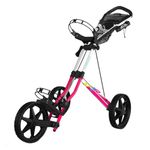 Sun Mountain Golf Speed Cart V1R 3 Wheel Pursh Cart - Pink White Blue